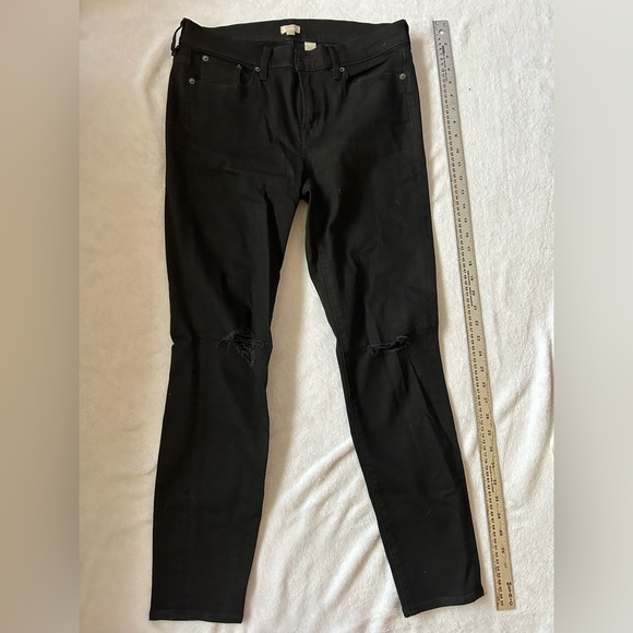 J. Crew Black straight ripped jeans - Picture 1 of 4